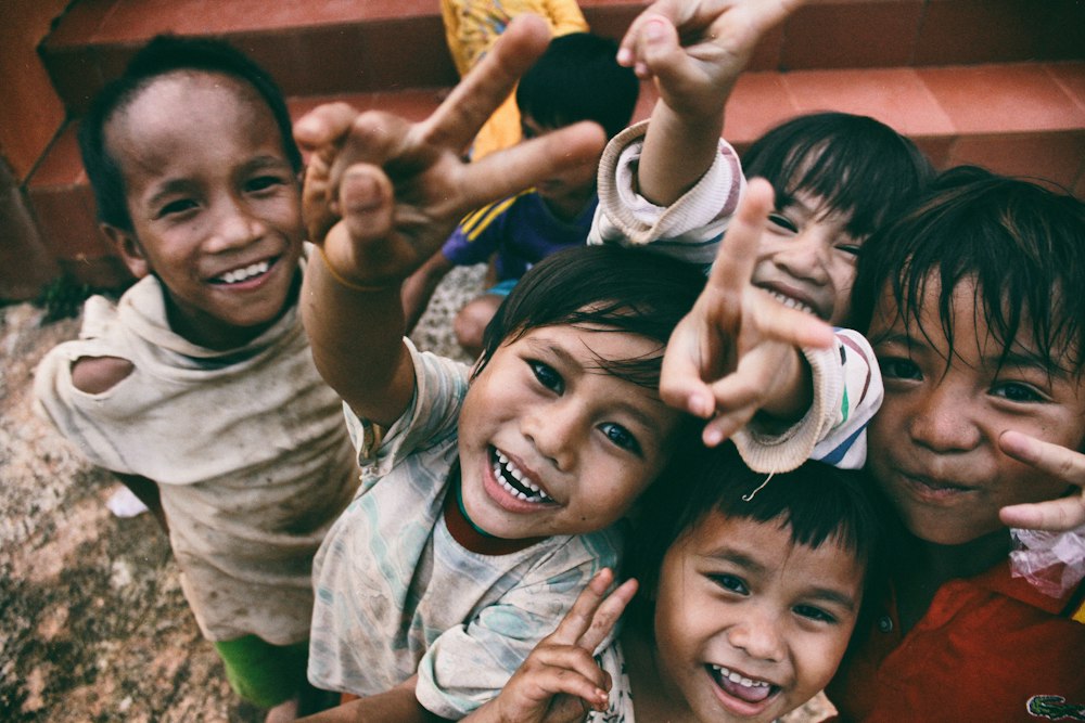 Child hands reaching for support